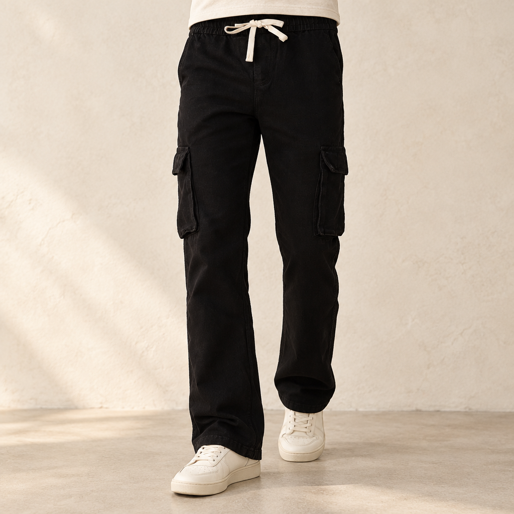 Men Denim Cargo Jogger Jeans