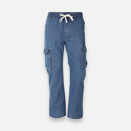 Men Denim Cargo Jogger Jeans