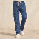 Men Denim Cargo Jogger Jeans