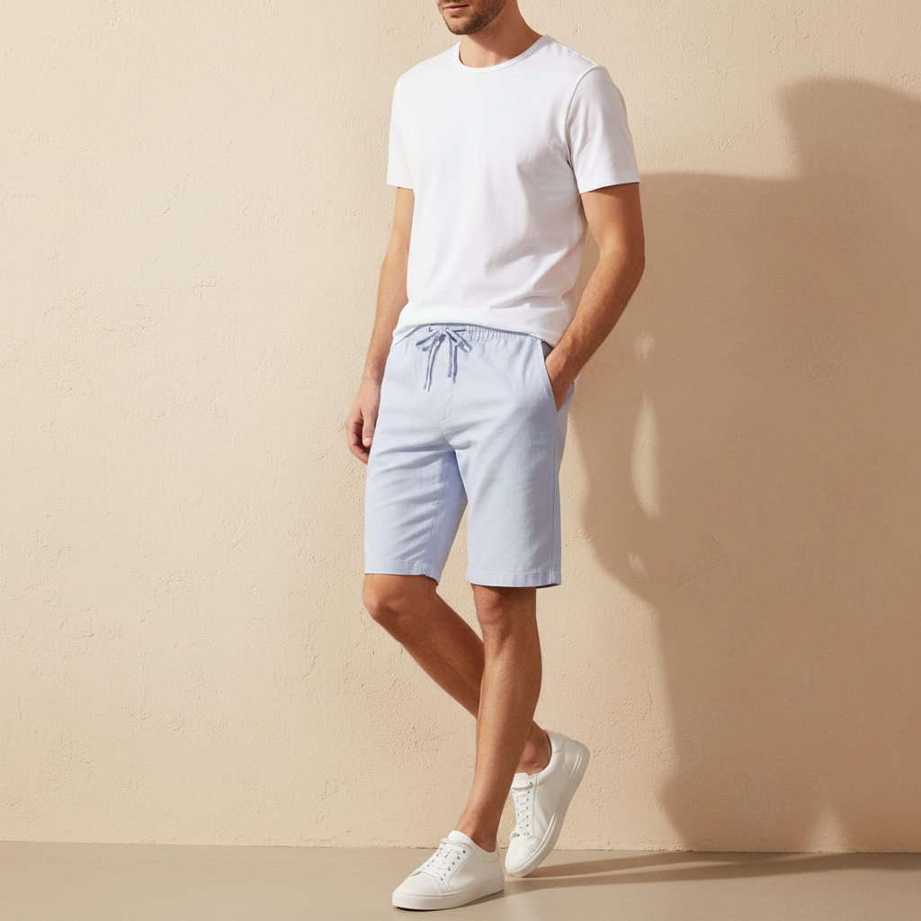 Men Linen Shorts