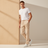 Men Linen Cargo Pants