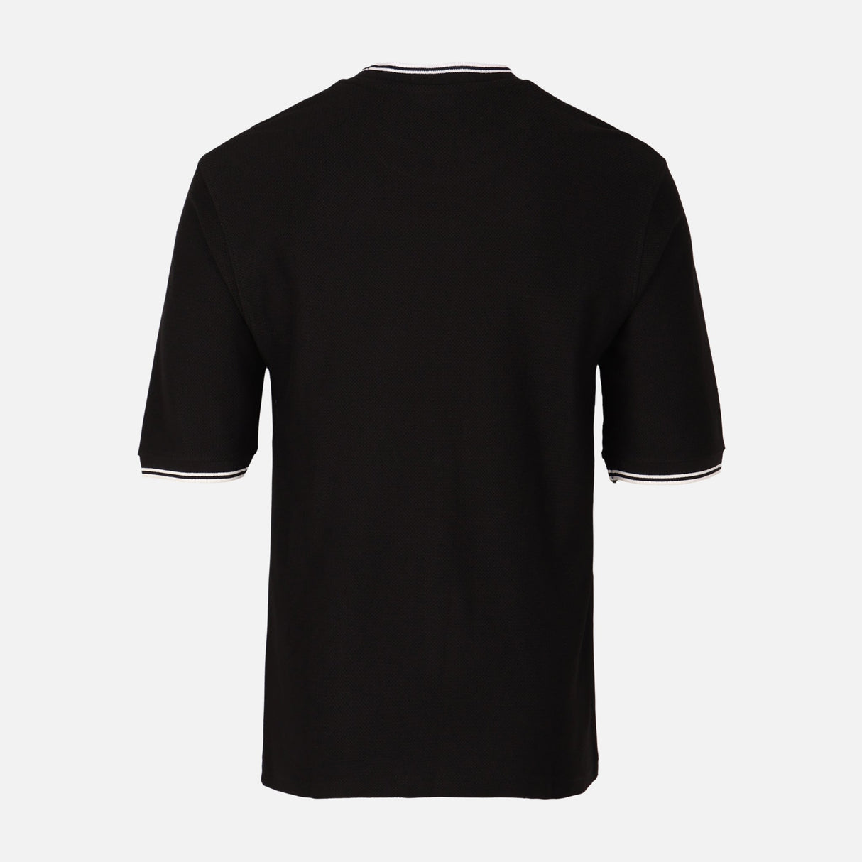 Men Over Size Jacquard T-Shirt R-Neck Short Sleeve