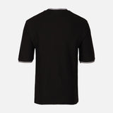 Men Over Size Jacquard T-Shirt R-Neck Short Sleeve