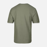 Men Over Size Jacquard T-Shirt R-Neck Short Sleeve