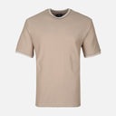 Men Over Size Jacquard T-Shirt R-Neck Short Sleeve