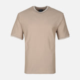 Men Over Size Jacquard T-Shirt R-Neck Short Sleeve
