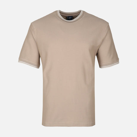 Men Over Size Jacquard T-Shirt R-Neck Short Sleeve