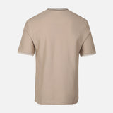 Men Over Size Jacquard T-Shirt R-Neck Short Sleeve