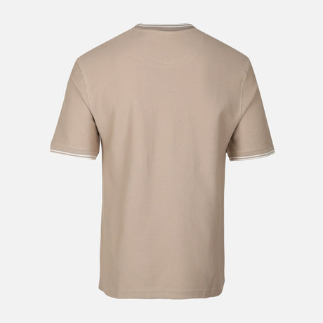 Men Over Size Jacquard T-Shirt R-Neck Short Sleeve