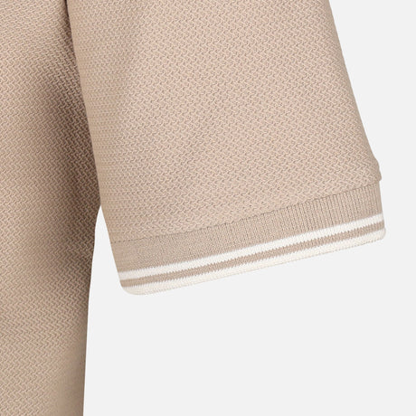 Men Over Size Jacquard T-Shirt R-Neck Short Sleeve