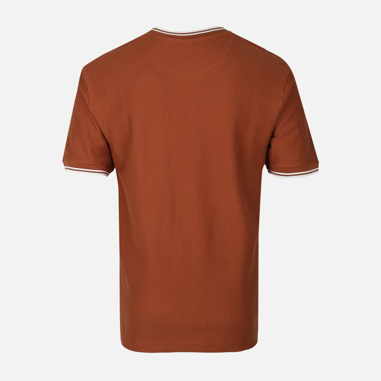 Men Over Size Jacquard T-Shirt R-Neck Short Sleeve