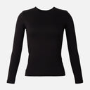Women Basic Viscose Crewneck Long Sleeves