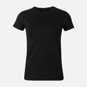 WOMEN BASIC COTTON CREWNECK SHORT SLEEVE TEE