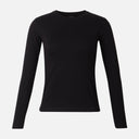 WOMEN BASIC COTTON CREWNECK LONG SLEEVE TEE