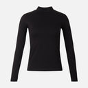 WOMEN BASIC COTTON HIGHNECK LONG SLEEVE TEE