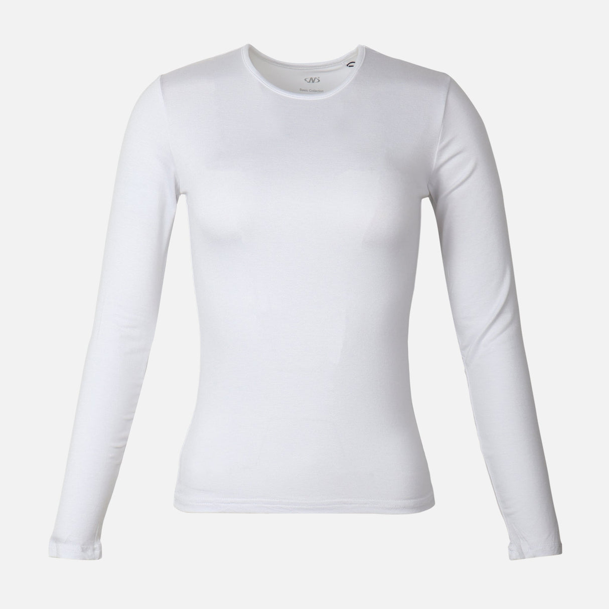 Women Basic Viscose Crewneck Long Sleeves