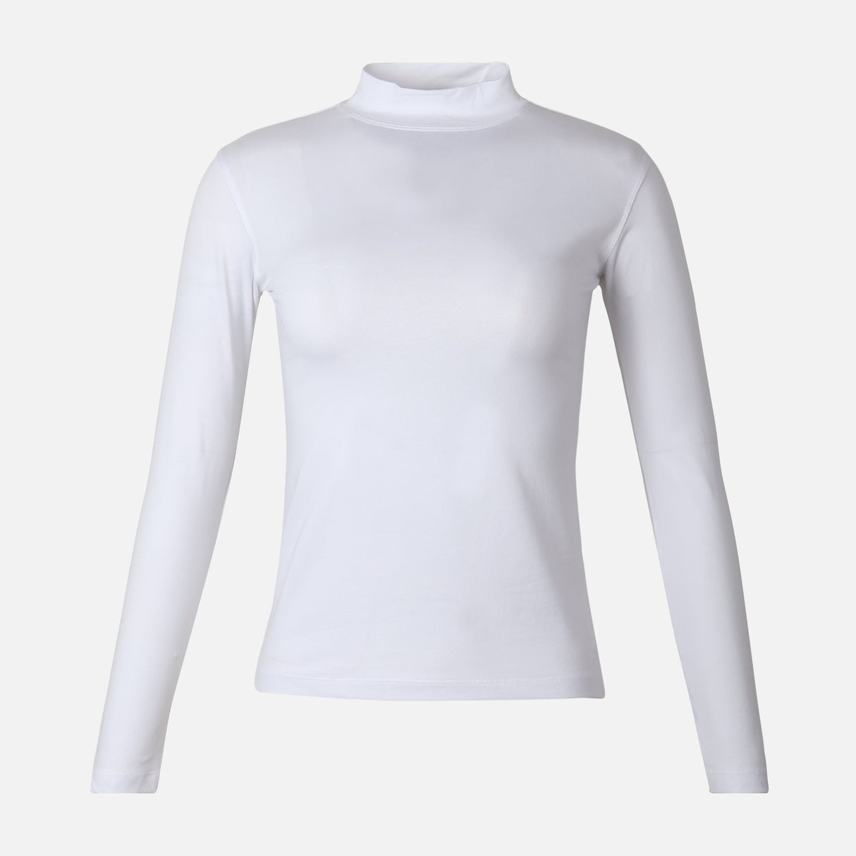WOMEN BASIC COTTON HIGHNECK LONG SLEEVE TEE