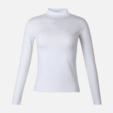 WOMEN BASIC COTTON HIGHNECK LONG SLEEVE TEE