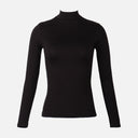 Women Basic Viscose High Neck Long Sleeves