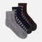 MEN SPORTS QUARTER TERRY SOCKS 3 PAIRS