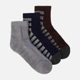 MEN SPORTS QUARTER TERRY SOCKS 3 PAIRS