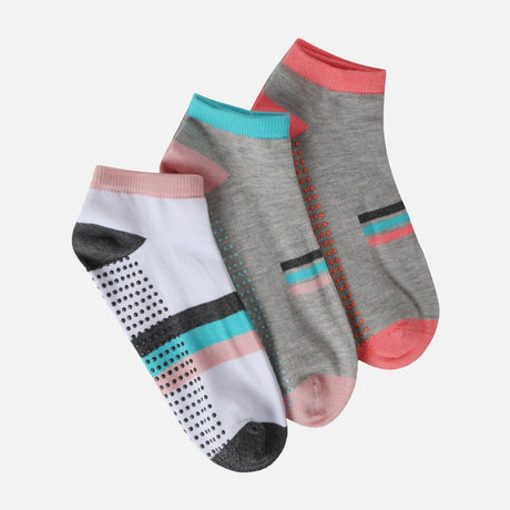 WOMEN YOGA ANKLE SOCKS WITH ANTI-SLIP 3 PAIRS