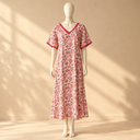Rayon Pocket Middi Gown Short Sleeve