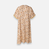 Rayon Pocket Middi Gown Short Sleeve