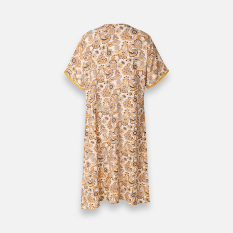 Rayon Pocket Middi Gown Short Sleeve