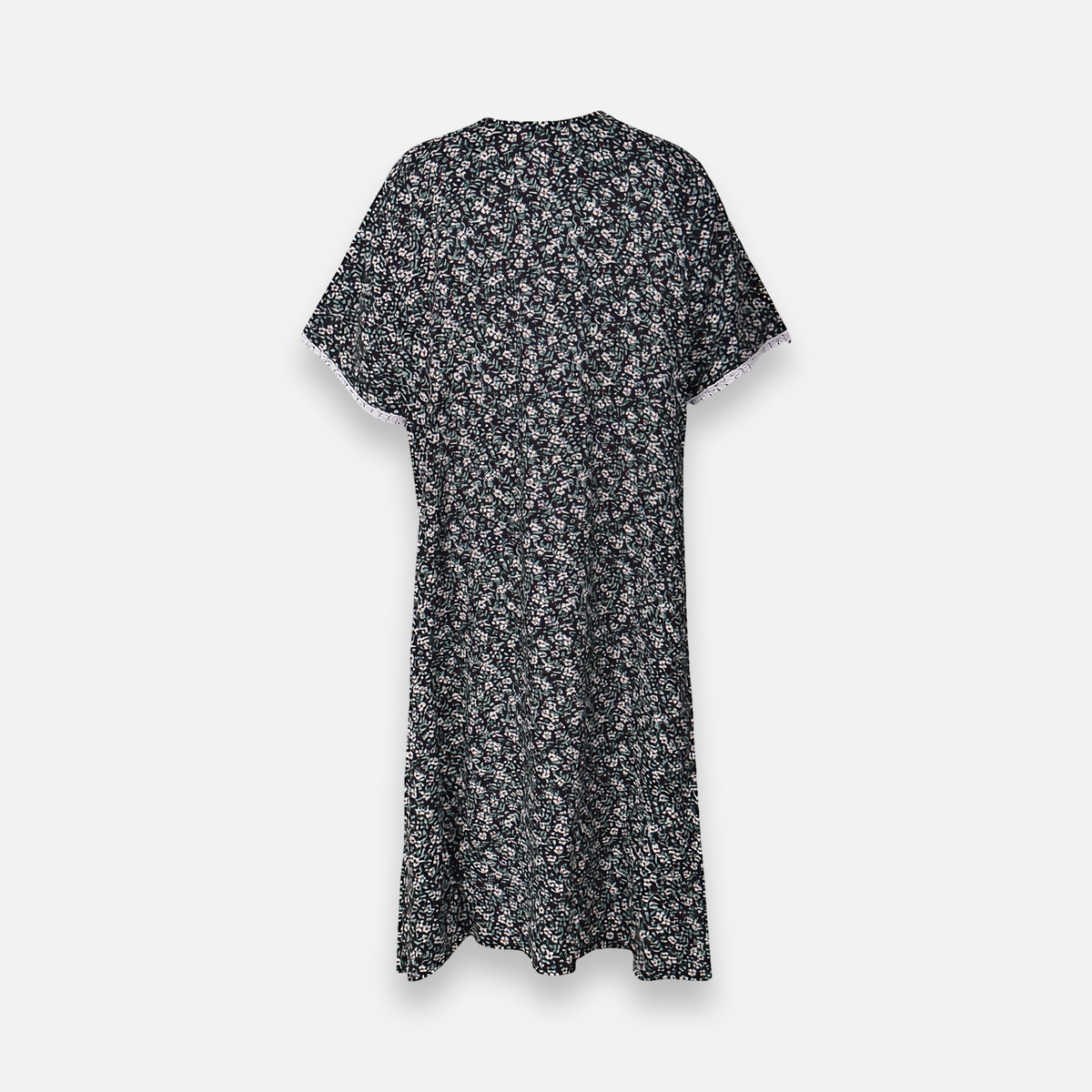 Rayon Pocket Middi Gown Short Sleeve