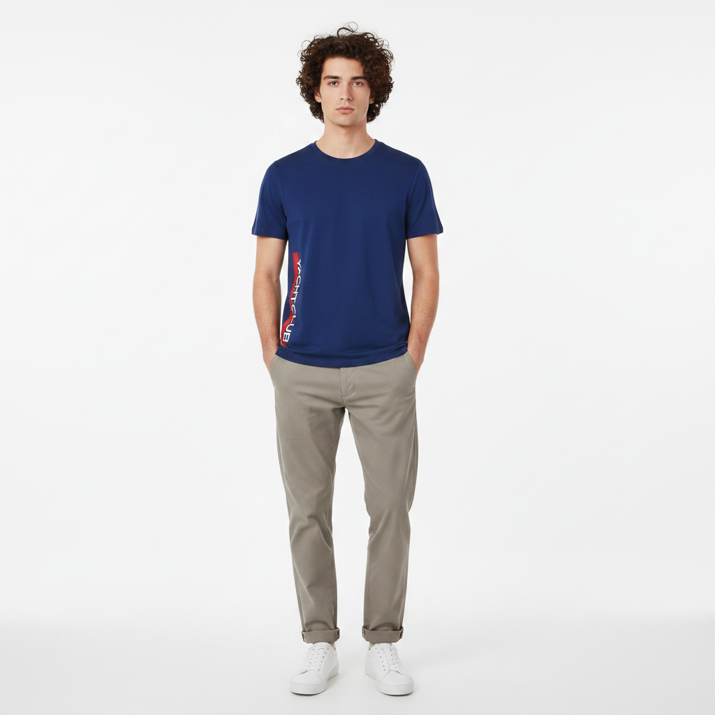 Men T-Shirt Round Neck Short Sleeve