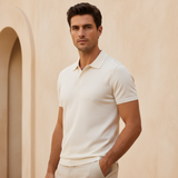 Mens Flat Knit Polo T-Shirt