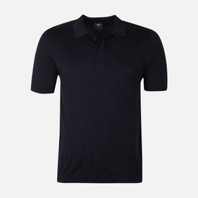 Mens Flat Knit Polo T-Shirt