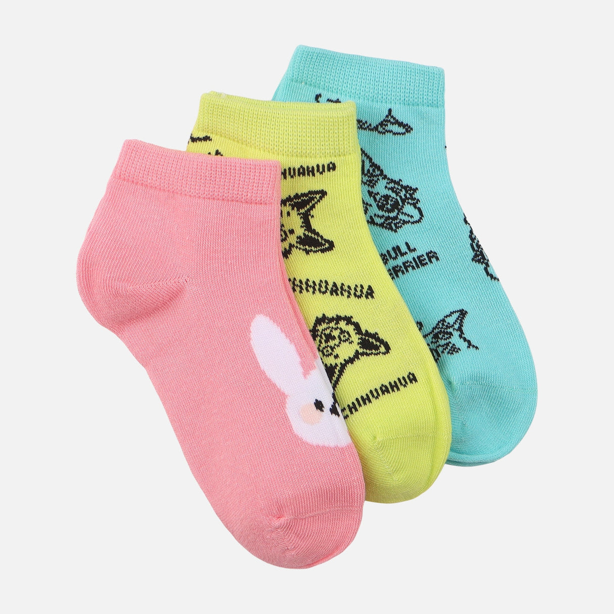 Girls Ankle Socks 3 Pairs