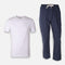 Men Pajama Set – Woven Pants & Basic T-Shirt