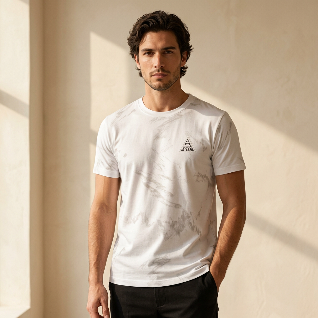 Men T-Shirt Round Neck Short Sleeve