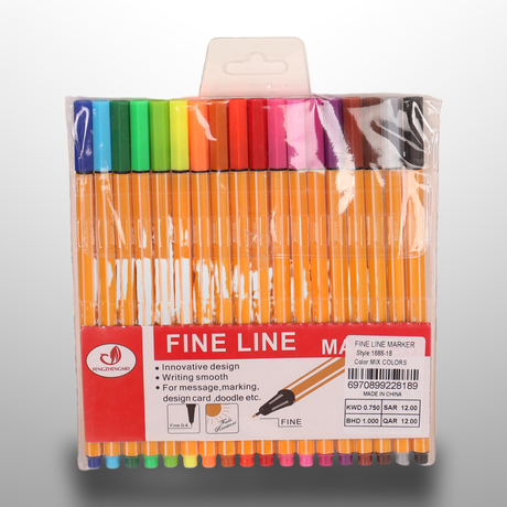 18 Colors Fine Line Marker Pen Set 0.4Mm Fine Tip