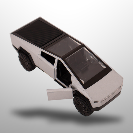 Tesla Cybertruck Die-Cast Pull Back Toy Car-Open Door  Sound & Light