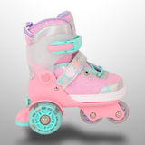 Kids Inline Skates Set With Helmet & Protective Gear