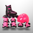 Kids Inline Skates Set With Helmet & Protective Gear