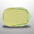 Double Layer Lunch Box with Spoon and Clip Lock Lid