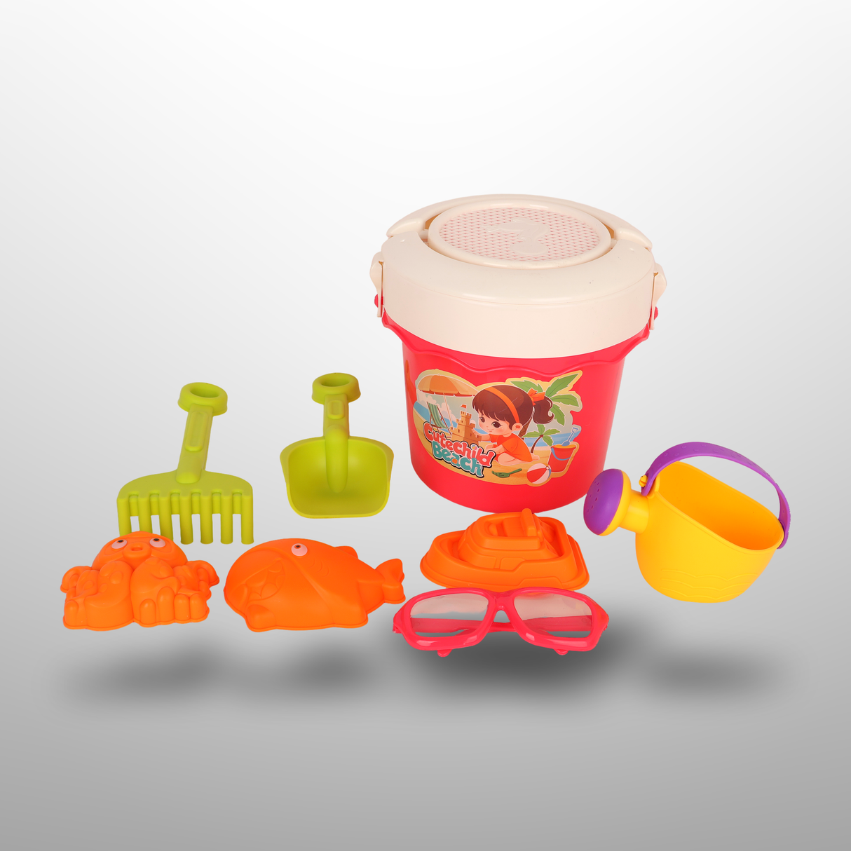 Kids Beach Toys Bucket Sets 9Pcs