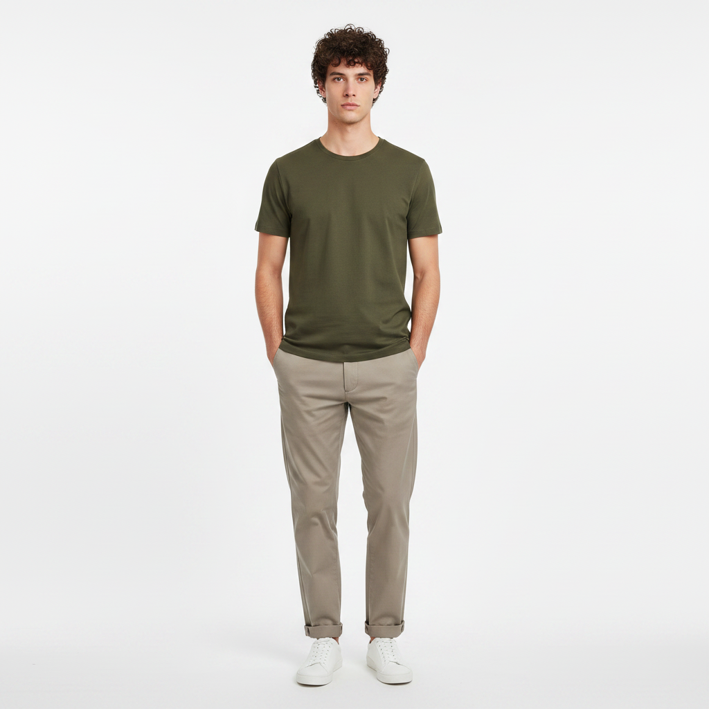 Men T-Shirt Round Neck Short Sleeve
