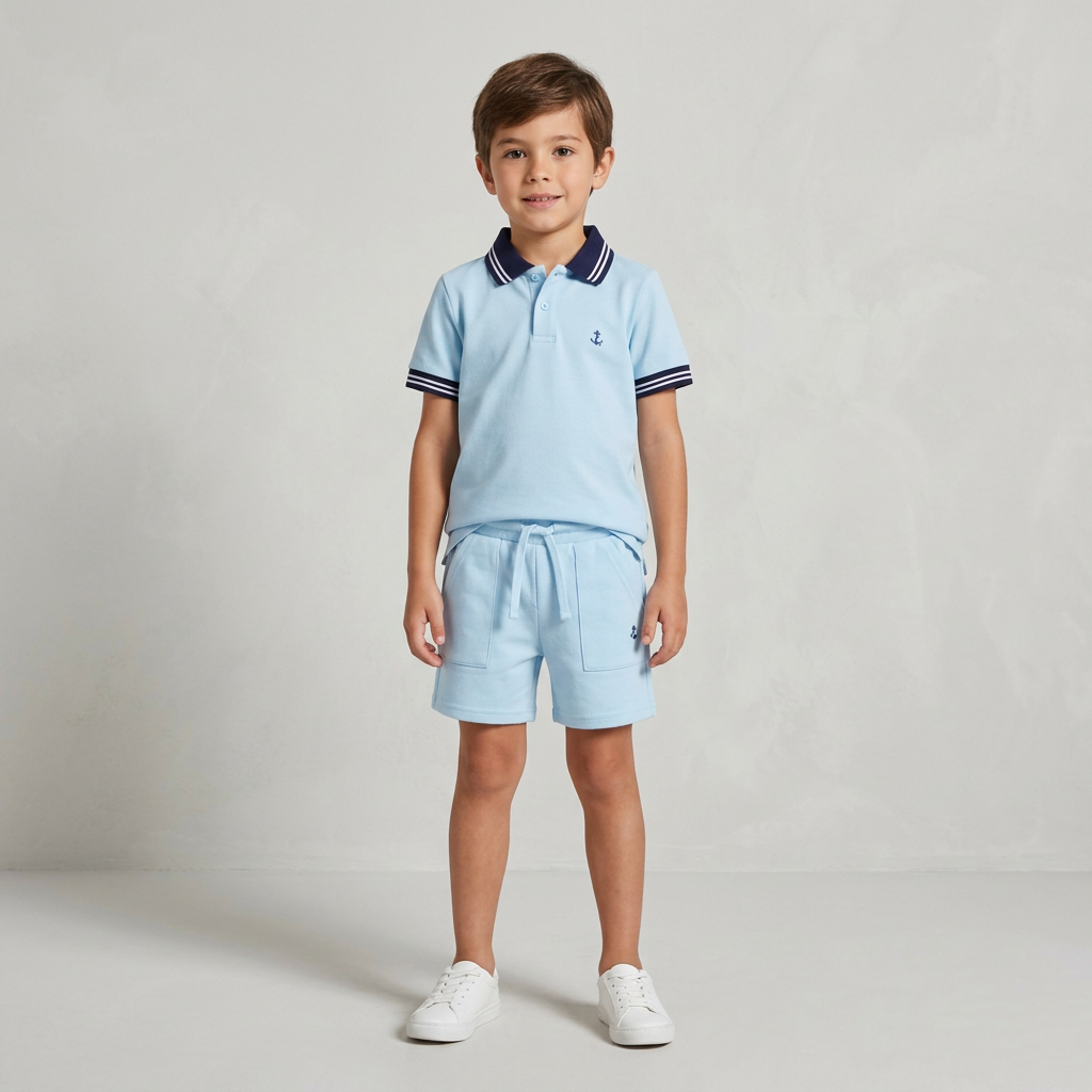 Boys 2 Pieces Polo T-Shirt & Shorts Set