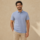 SMQ26 MENS SPORTS POLO SHIRT / SMQ26 MENS SPORTS POLO SHIRT - BLUE - on model