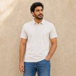 SMQ29 MENS SPORTS POLO SHIRT / SMQ29 MENS SPORTS POLO SHIRT - WHITE - on model