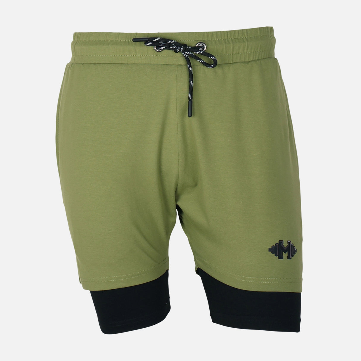 Mens Double Layer Gym Short