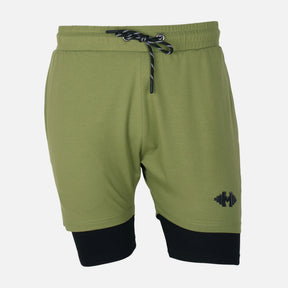 Mens Double Layer Gym Short