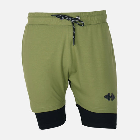 Mens Double Layer Gym Short
