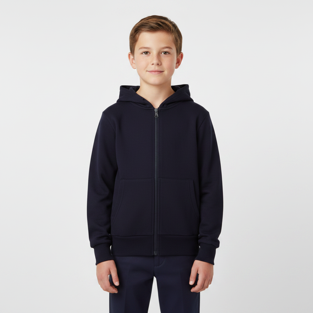 Boys School Cardigan With Hoodie